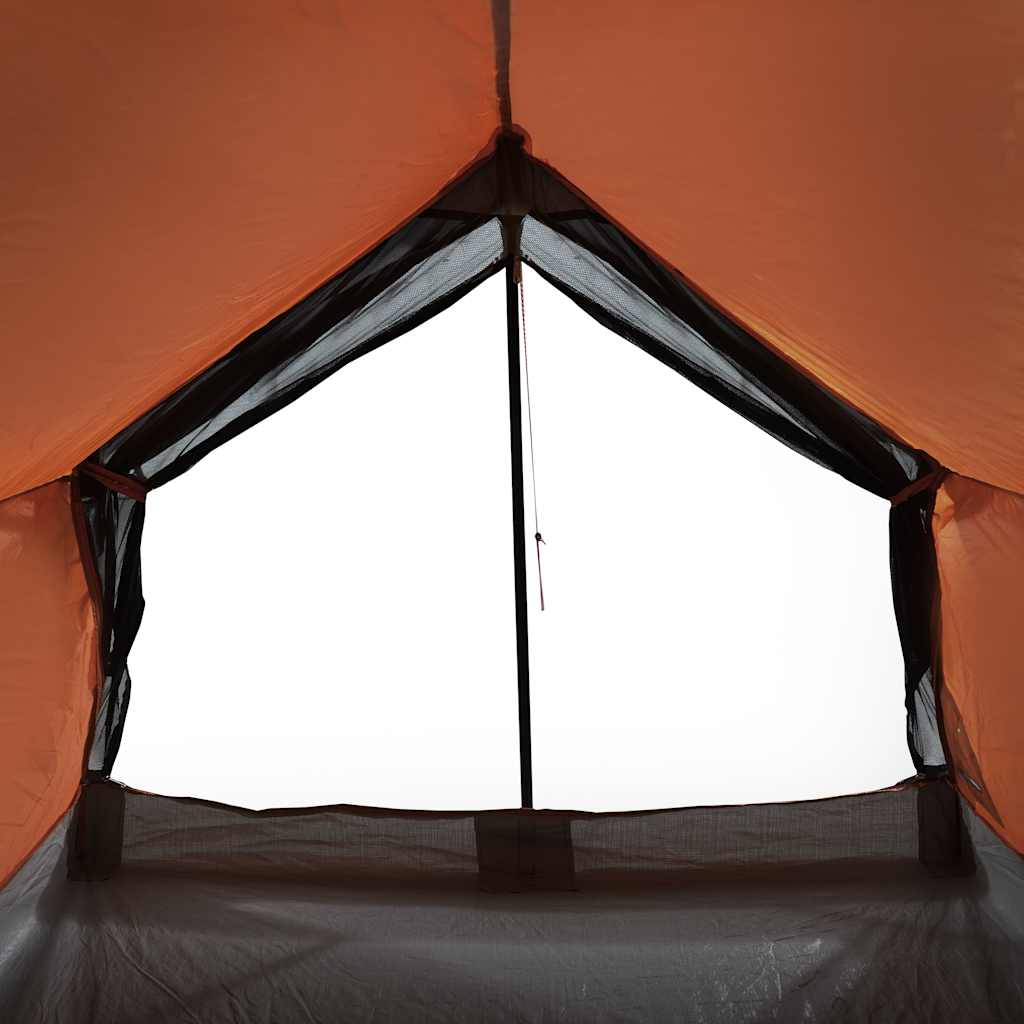 Tent 2-persoons waterdicht grijs en oranje