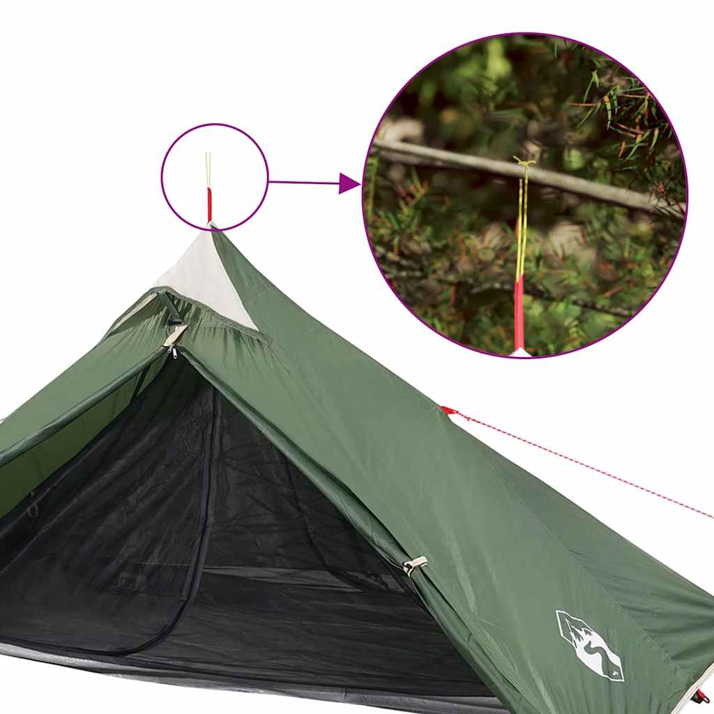 Hangende tipi tent 1-persoons waterdicht groen