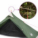 Hangende tipi tent 1-persoons waterdicht groen