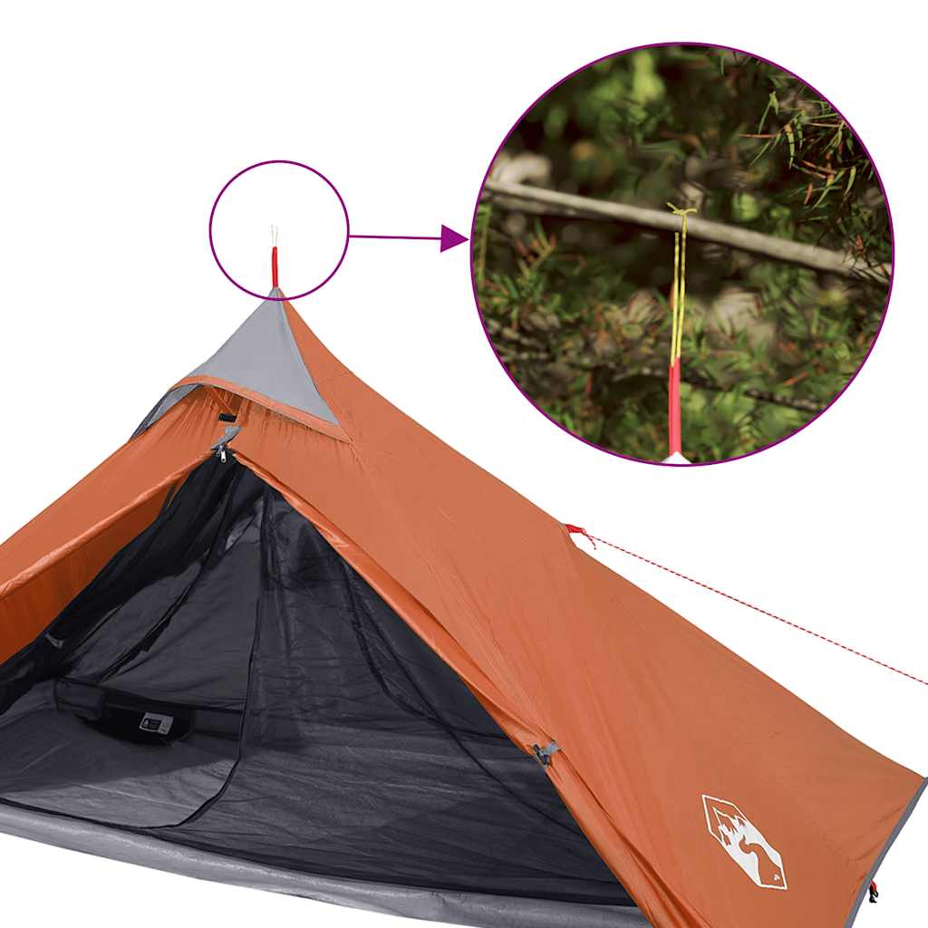 Hangende tipi tent 1-persoons waterdicht oranje