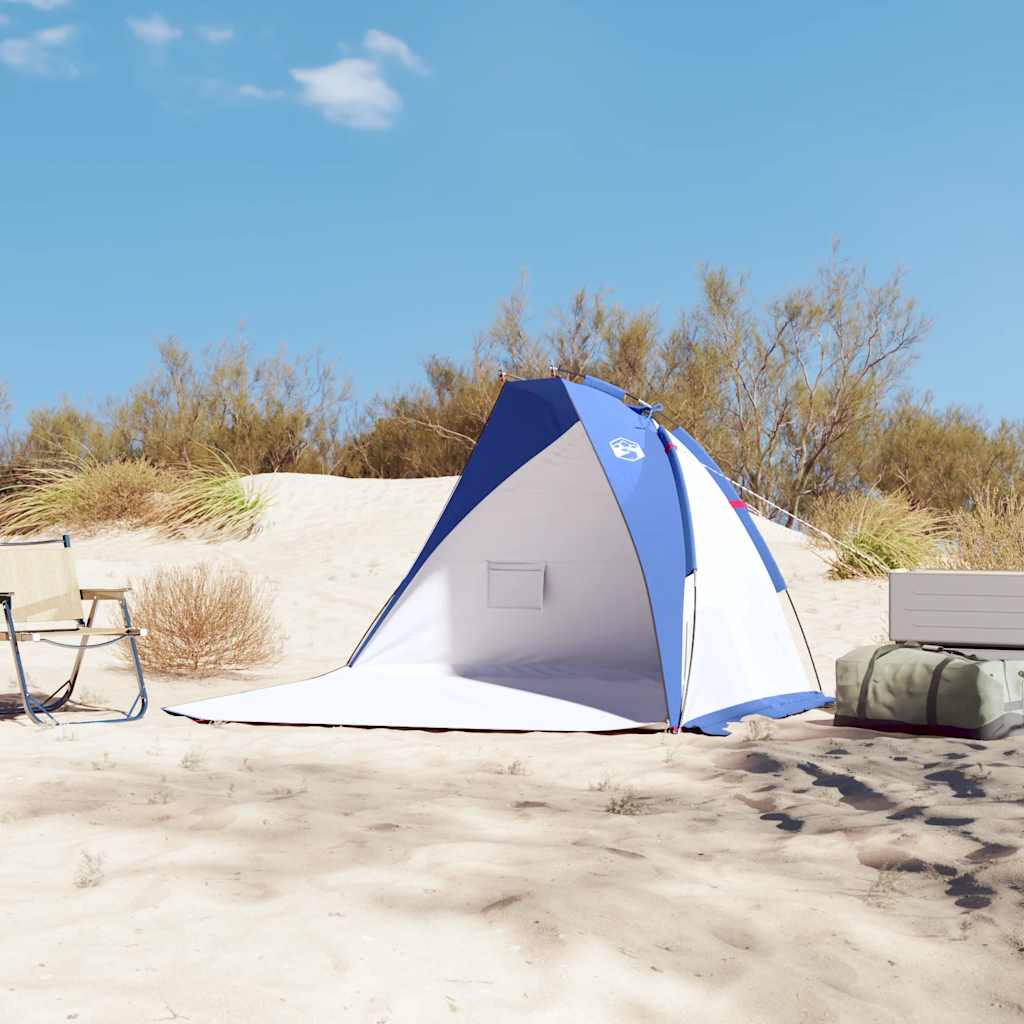 Strandtent 268x223x125 cm 185T polyester azuurblauw