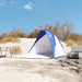 Strandtent 268x223x125 cm 185T polyester azuurblauw