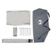 Strandtent 268x223x125 cm 185T polyester grijs