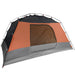 Tent met luifel 4-persoons waterdicht oranje