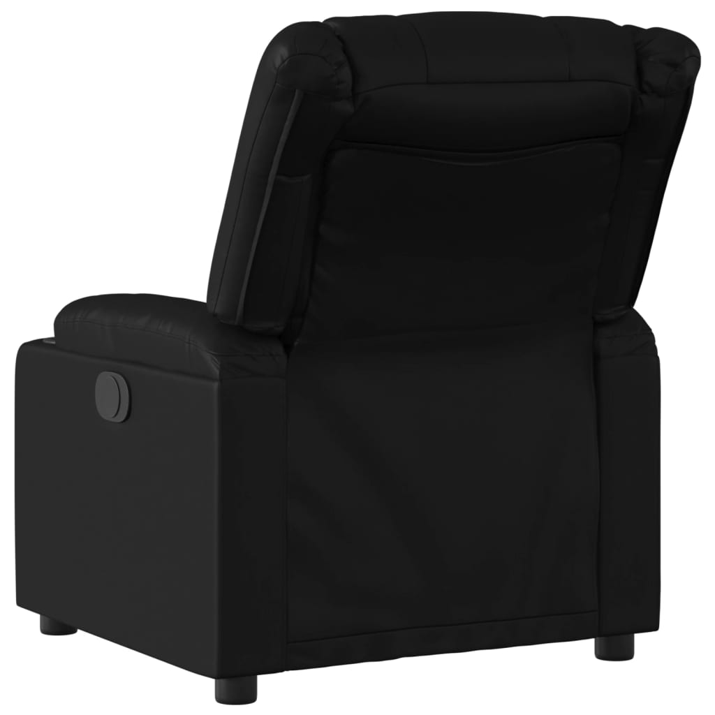 Fauteuil elektrisch verstelbaar kunstleer zwart