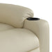 Sta-op-stoel elektrisch kunstleer crèmekleurig