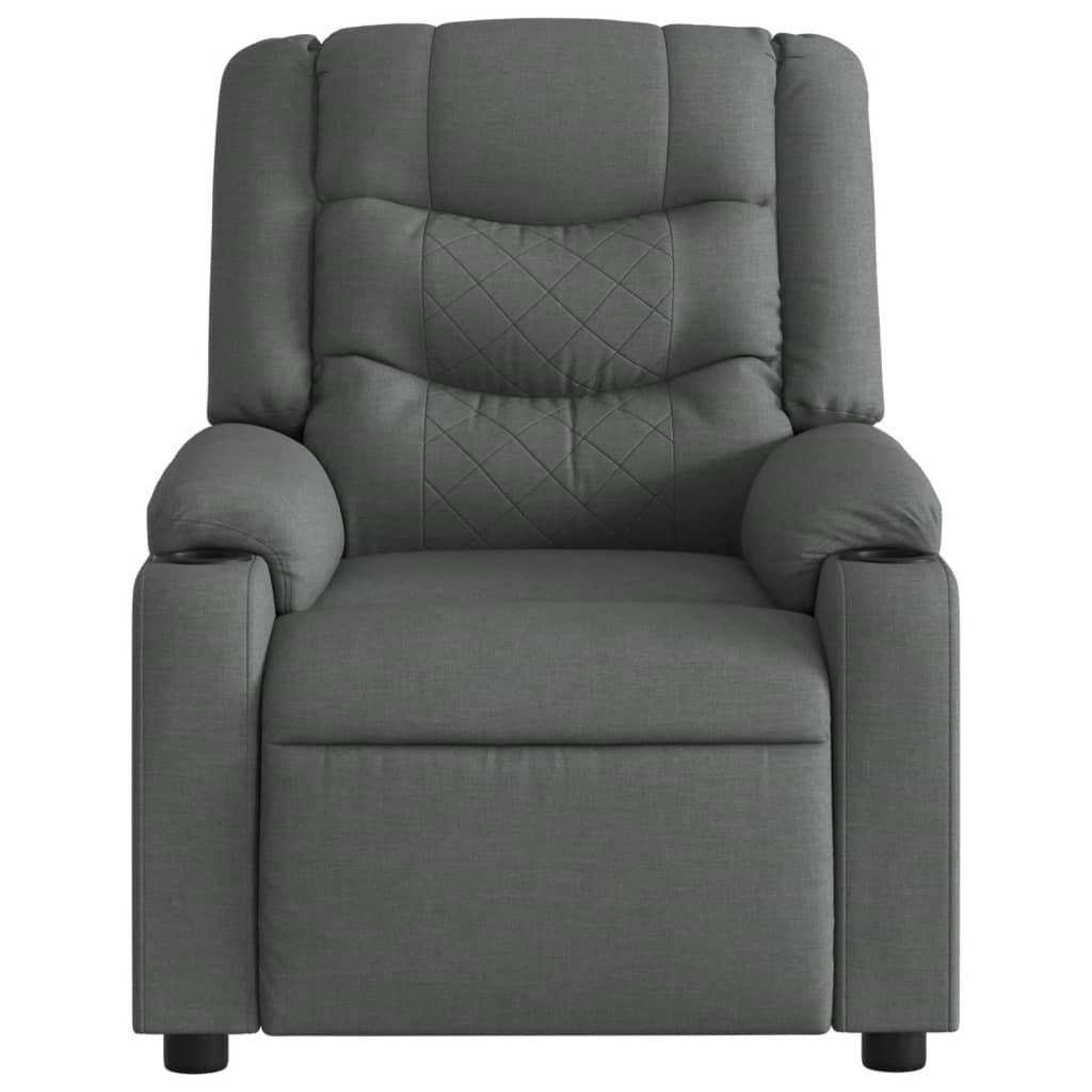 Fauteuil elektrisch verstelbaar stof donkergrijs