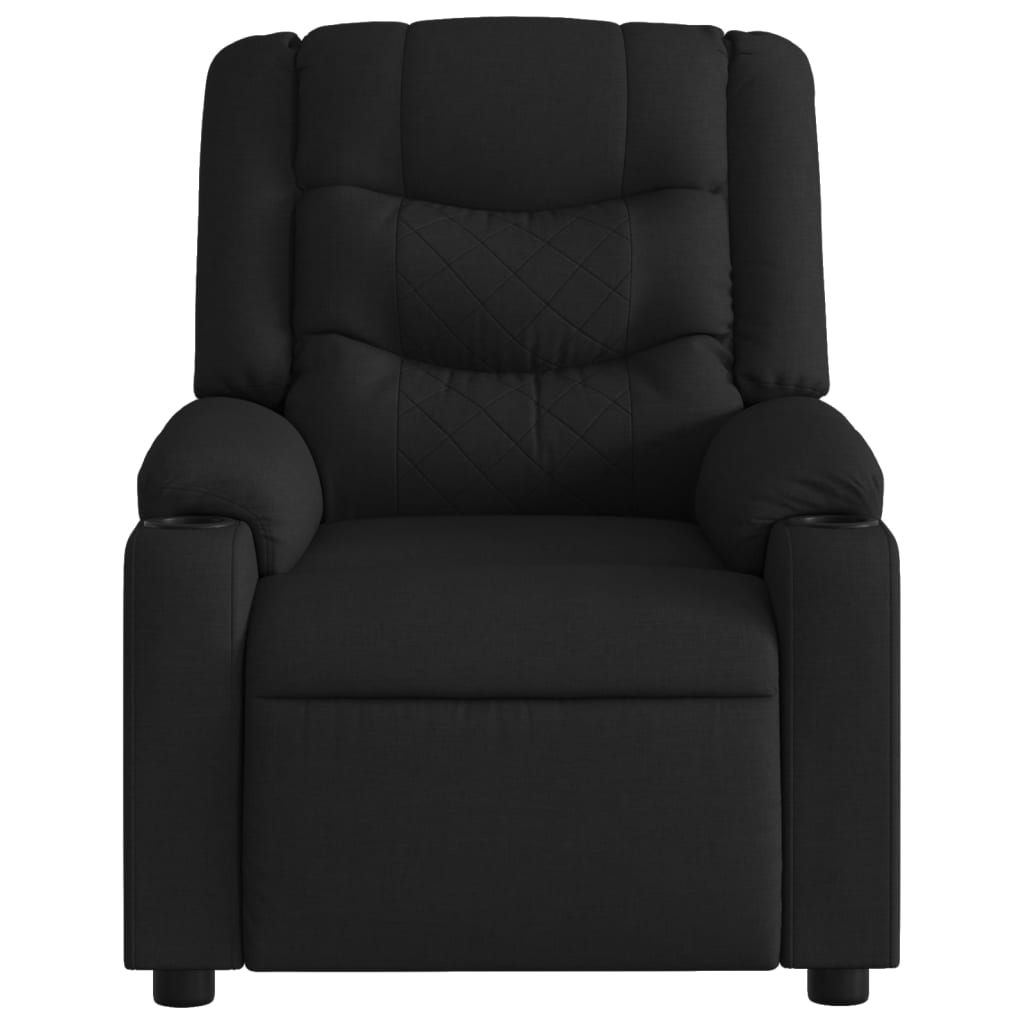 Fauteuil verstelbaar elektrisch stof zwart