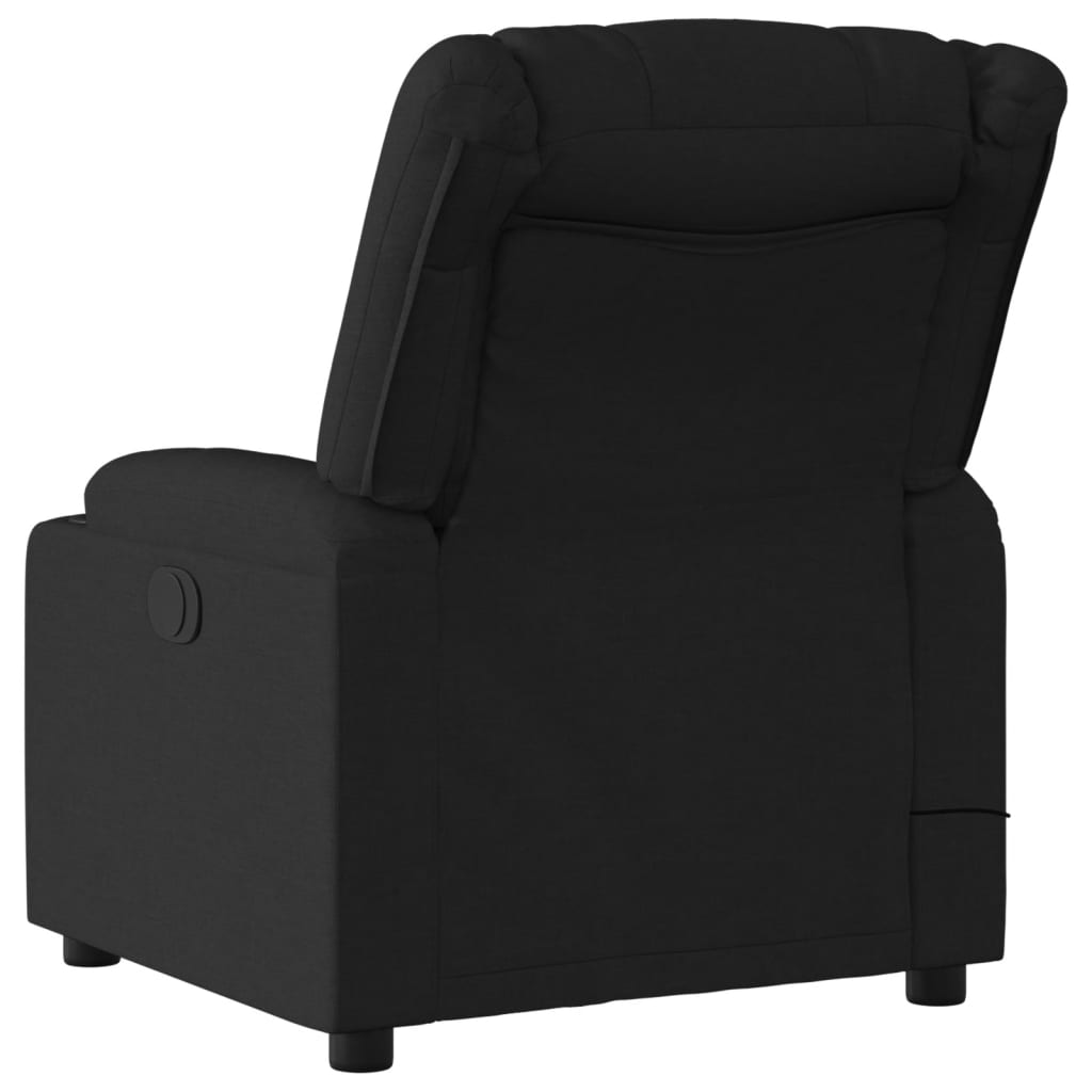 Massagestoel elektrisch verstelbaar stof zwart