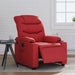 Fauteuil verstelbaar elektrisch kunstleer rood