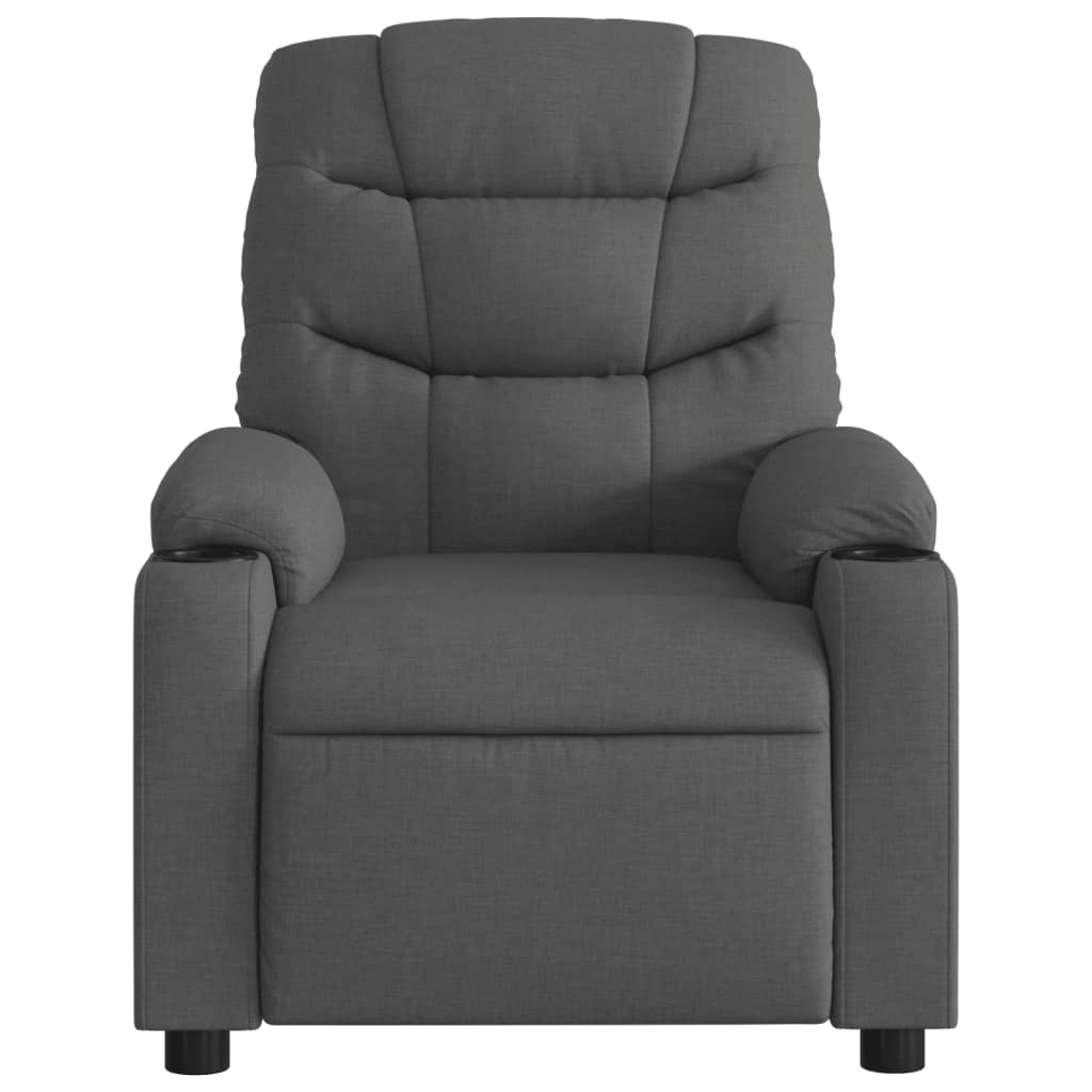 Fauteuil elektrisch verstelbaar stof donkergrijs