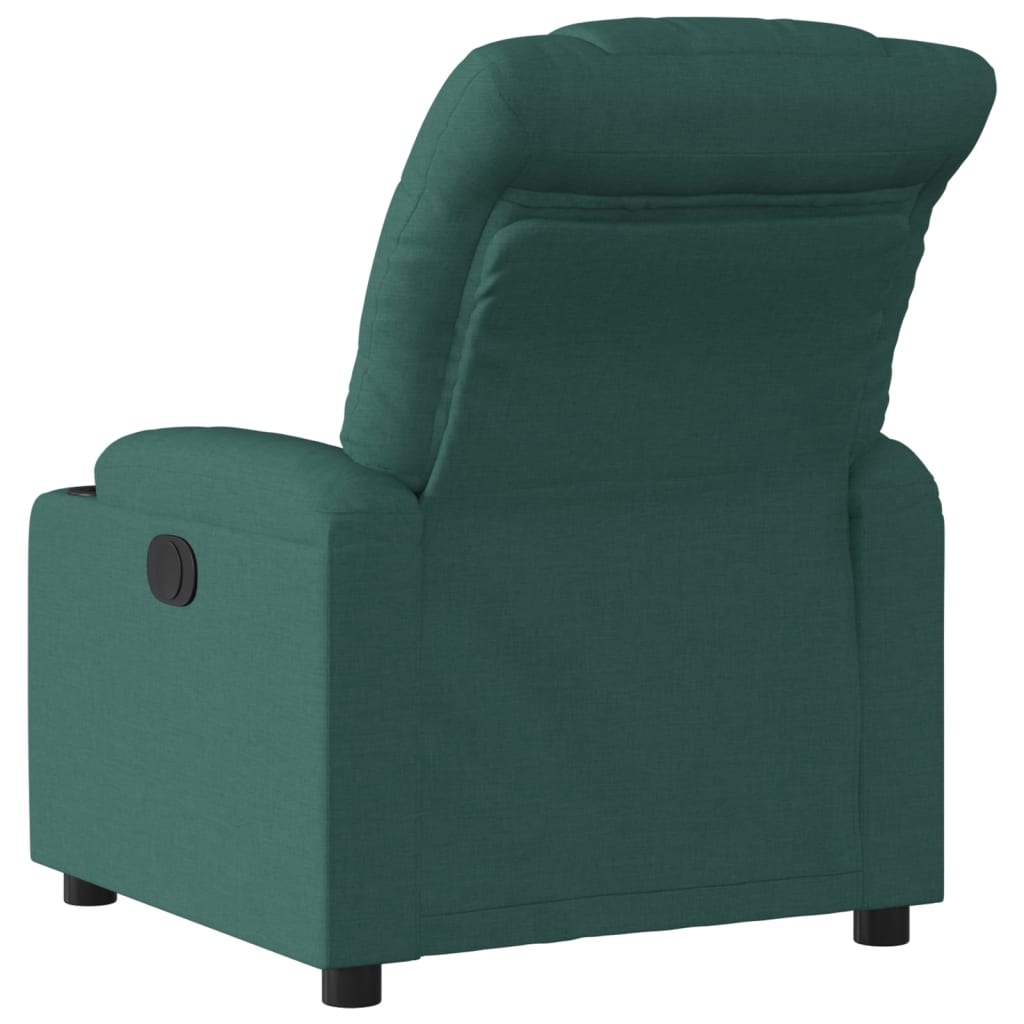 Fauteuil verstelbaar elektrisch stof donkergroen