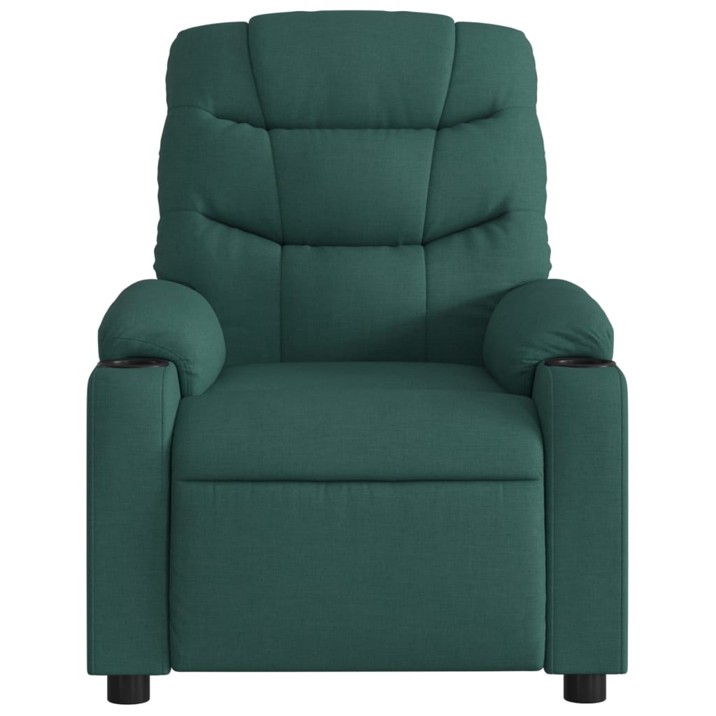Fauteuil verstelbaar elektrisch stof donkergroen