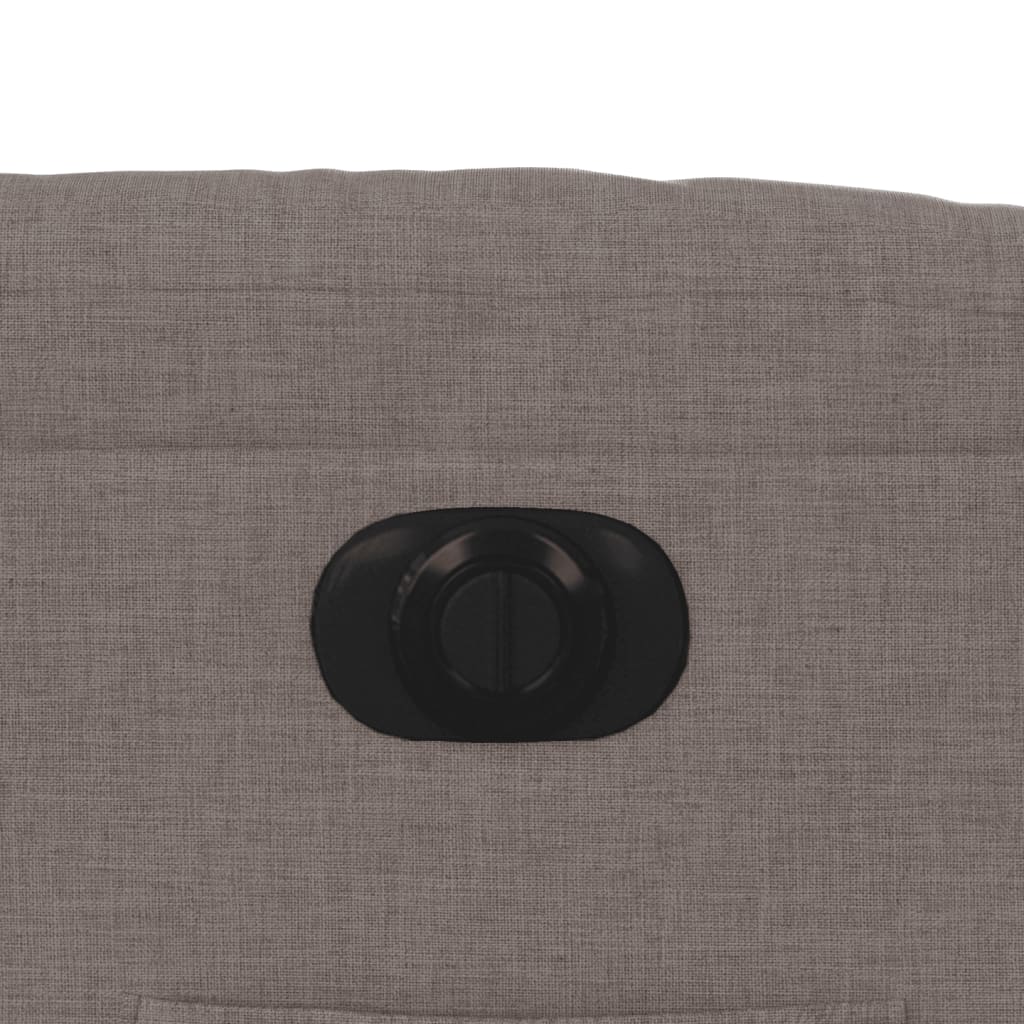Fauteuil verstelbaar elektrisch stof taupe