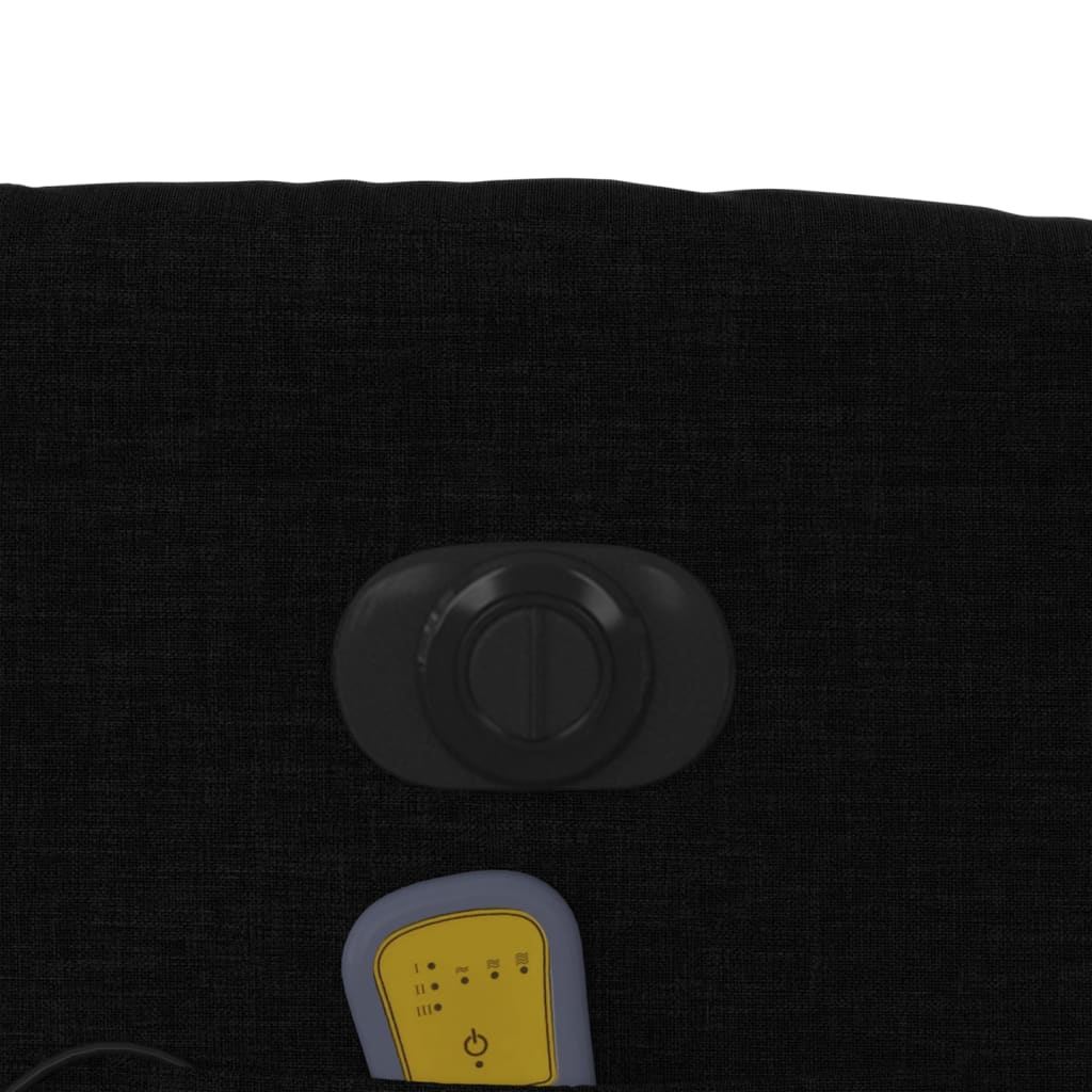 Massagestoel elektrisch verstelbaar stof zwart