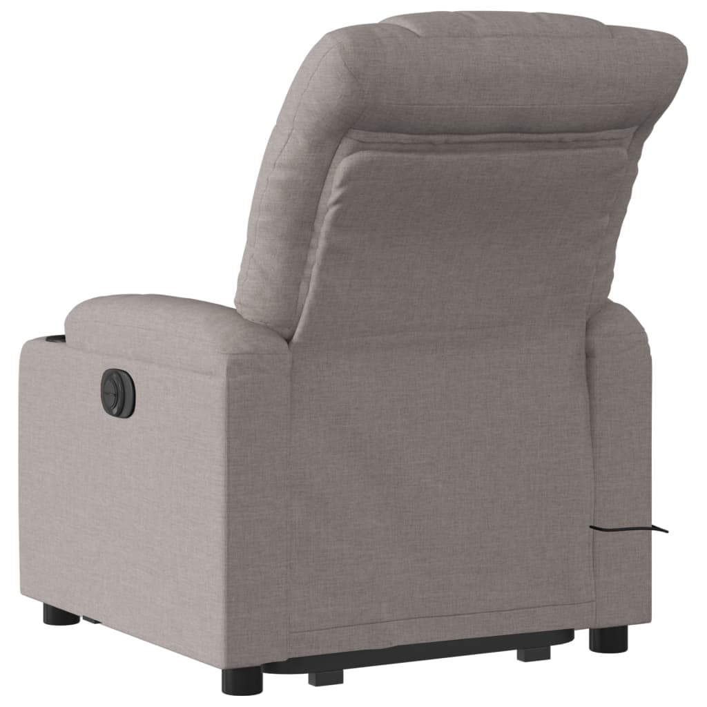 Sta-op-massagestoel verstelbaar stof taupe