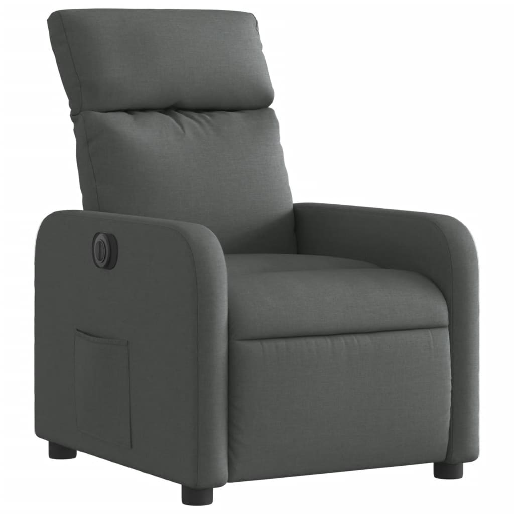 Fauteuil elektrisch verstelbaar stof donkergrijs