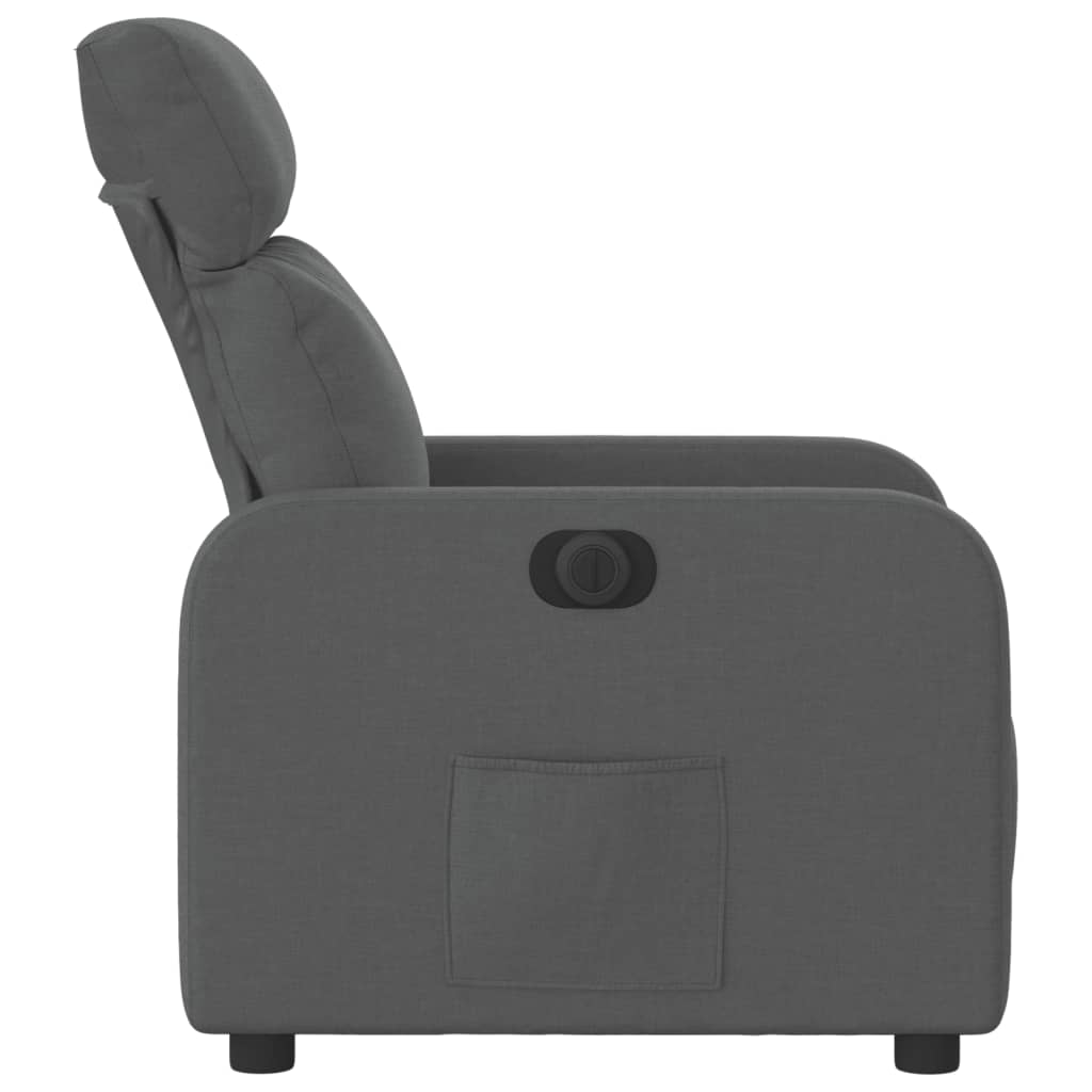 Fauteuil elektrisch verstelbaar stof donkergrijs