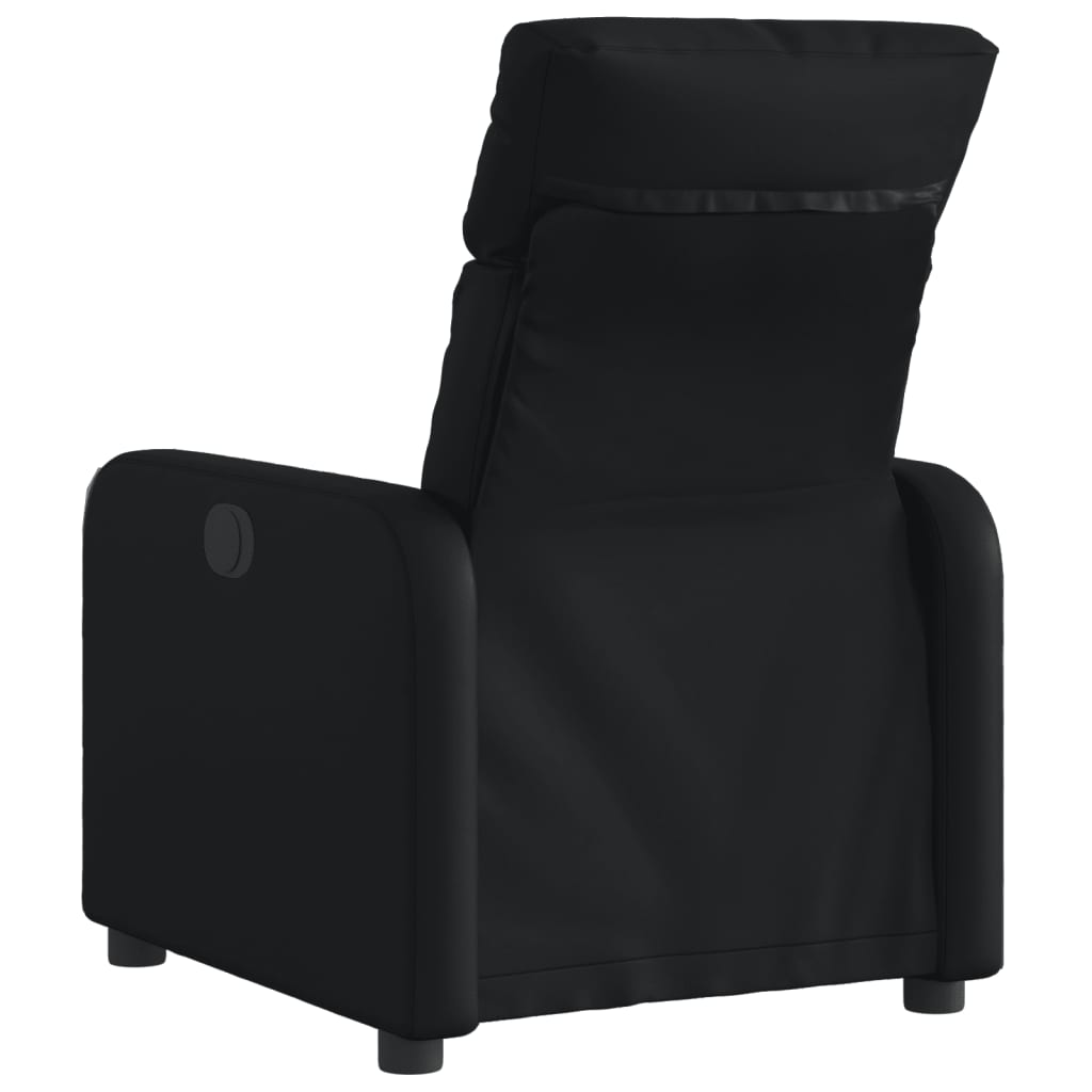 Fauteuil elektrisch verstelbaar kunstleer zwart