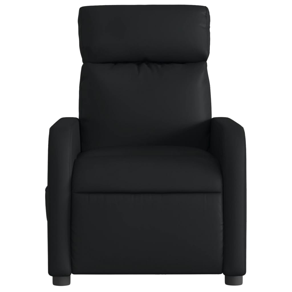 Fauteuil elektrisch verstelbaar kunstleer zwart