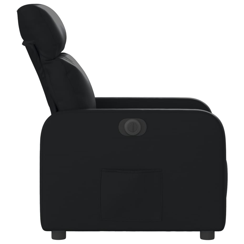 Fauteuil elektrisch verstelbaar kunstleer zwart