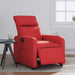 Fauteuil verstelbaar elektrisch kunstleer rood