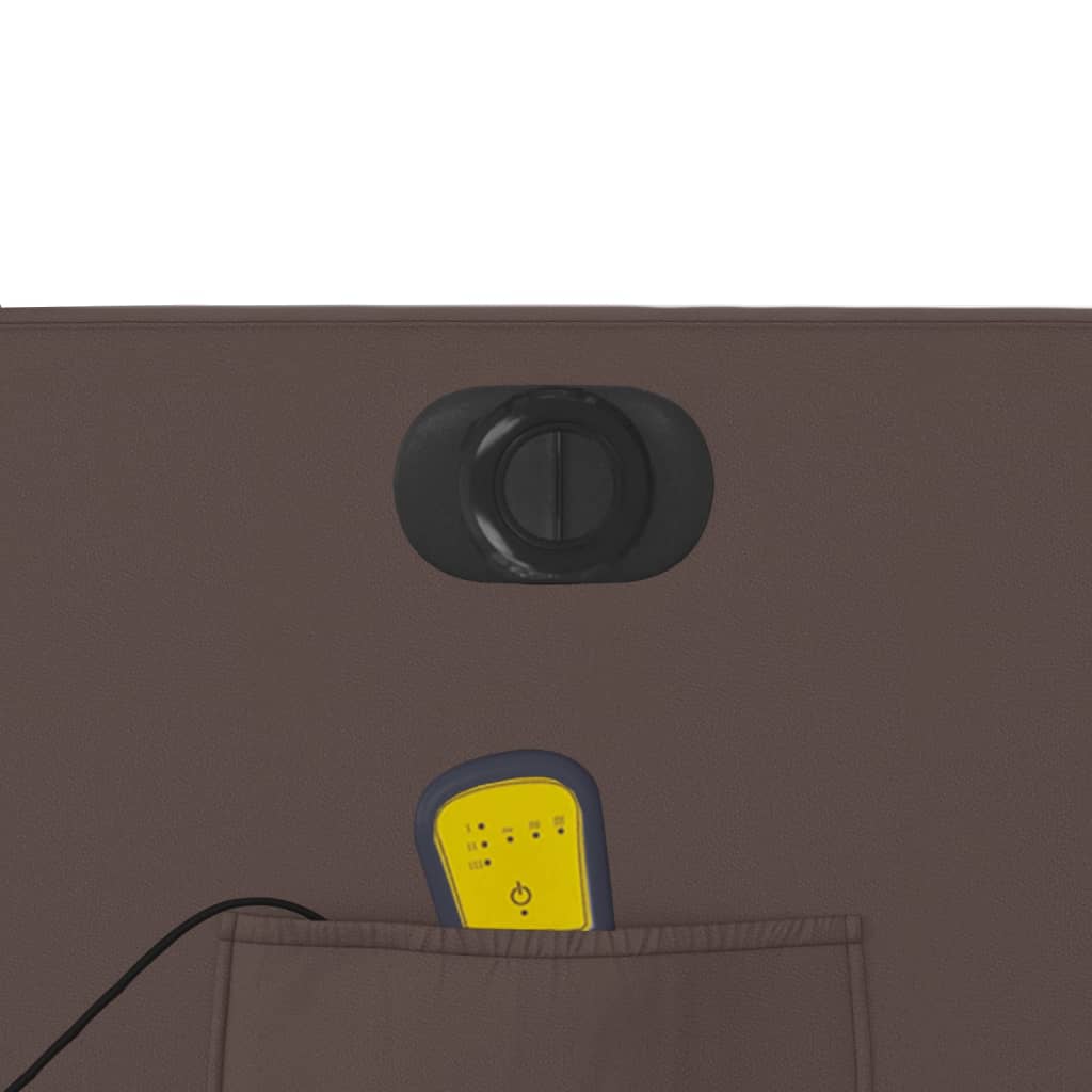 Massagestoel verstelbaar elektrisch kunstleer bruin