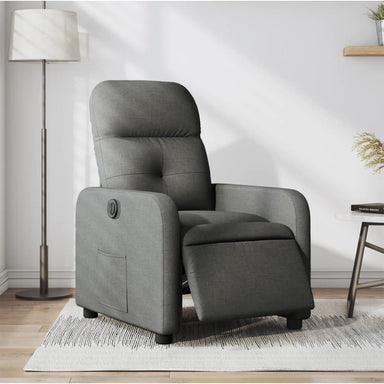 Fauteuil elektrisch verstelbaar stof donkergrijs