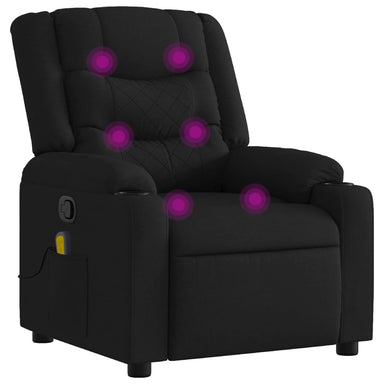 Massagestoel met zwarte stof