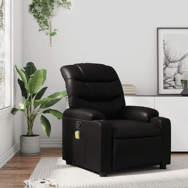 Massagestoel van zwart kunstleer
