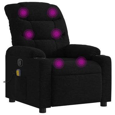 Massagestoel met zwarte stof