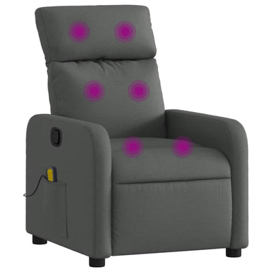 Massagestoel Donkergrijze Stof 1