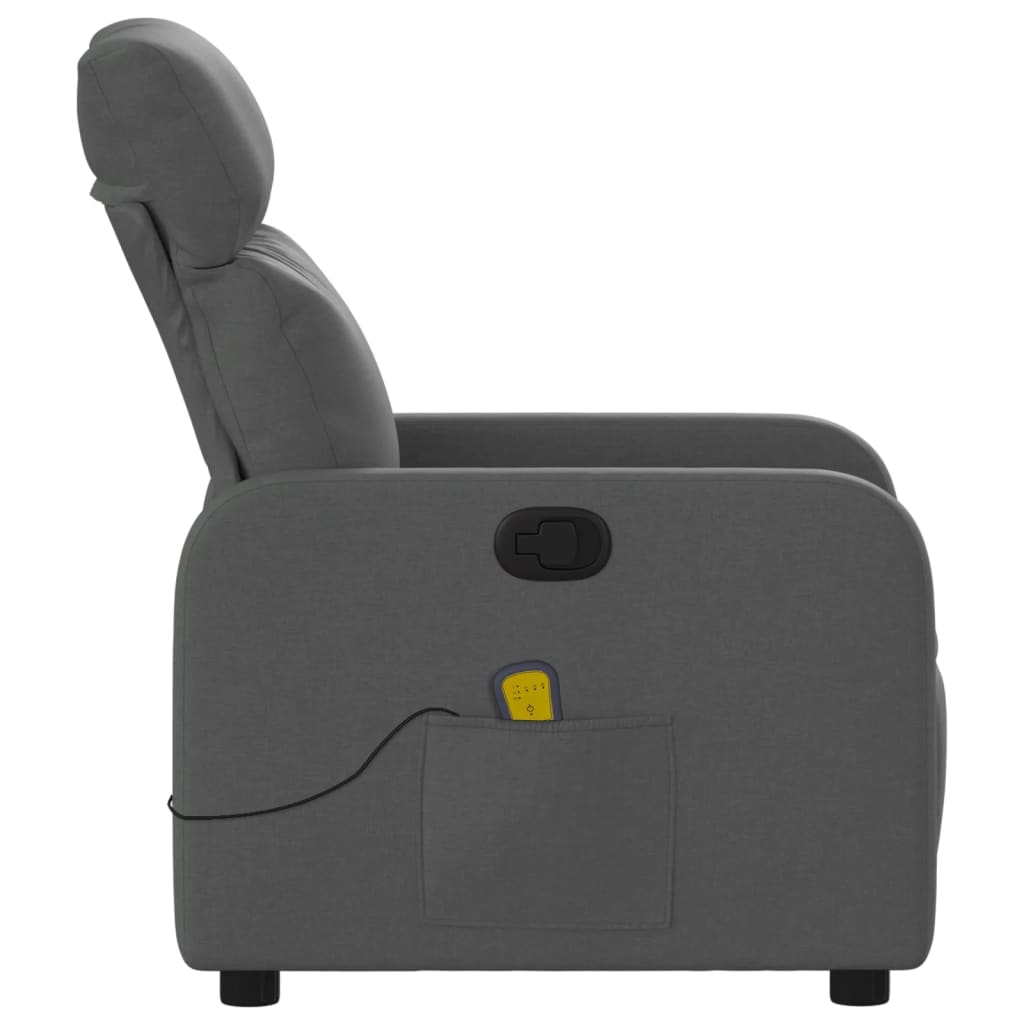 Massagestoel Donkergrijze Stof 1