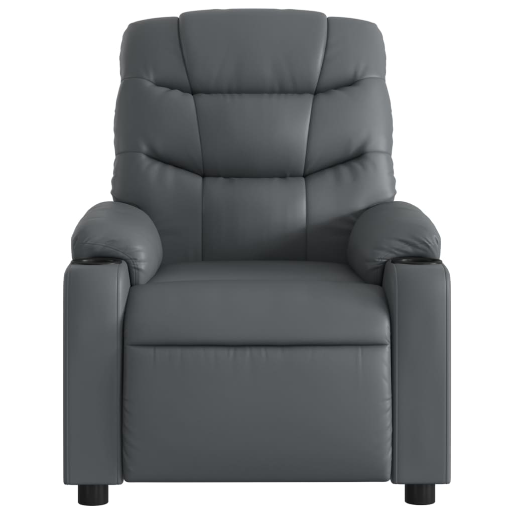 Massagestoel van grijs kunstleer