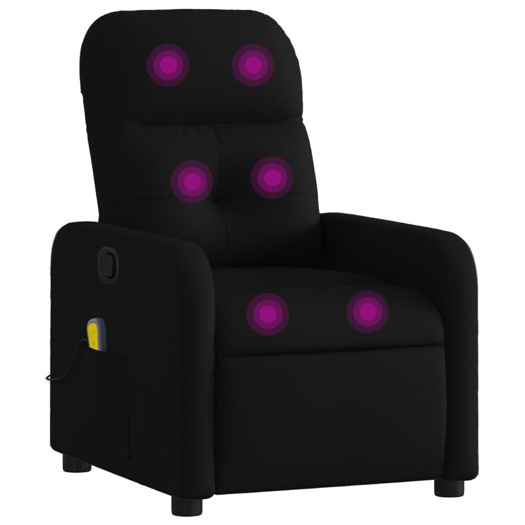 Massagestoel met zwarte stof