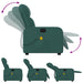 Massagestoel met donkergroene stof