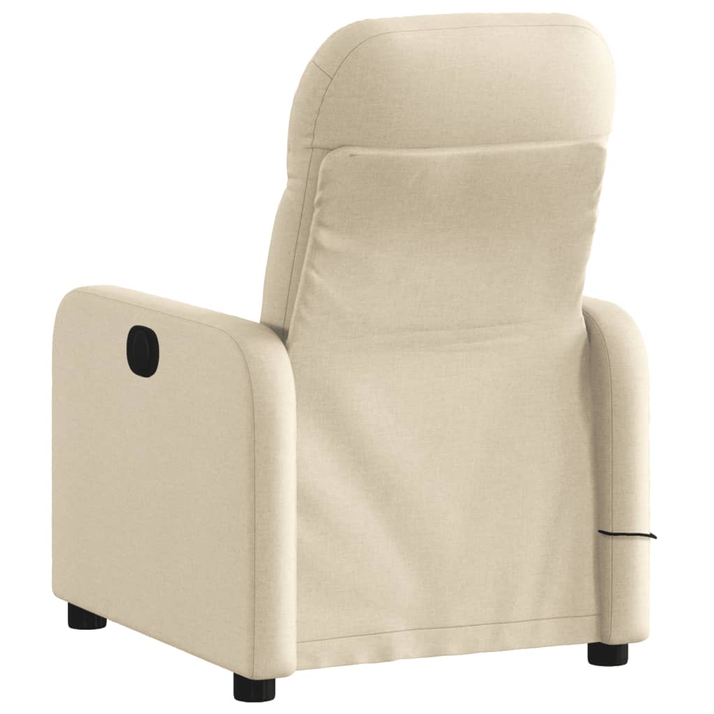 Massagestoel met crèmekleurige stof