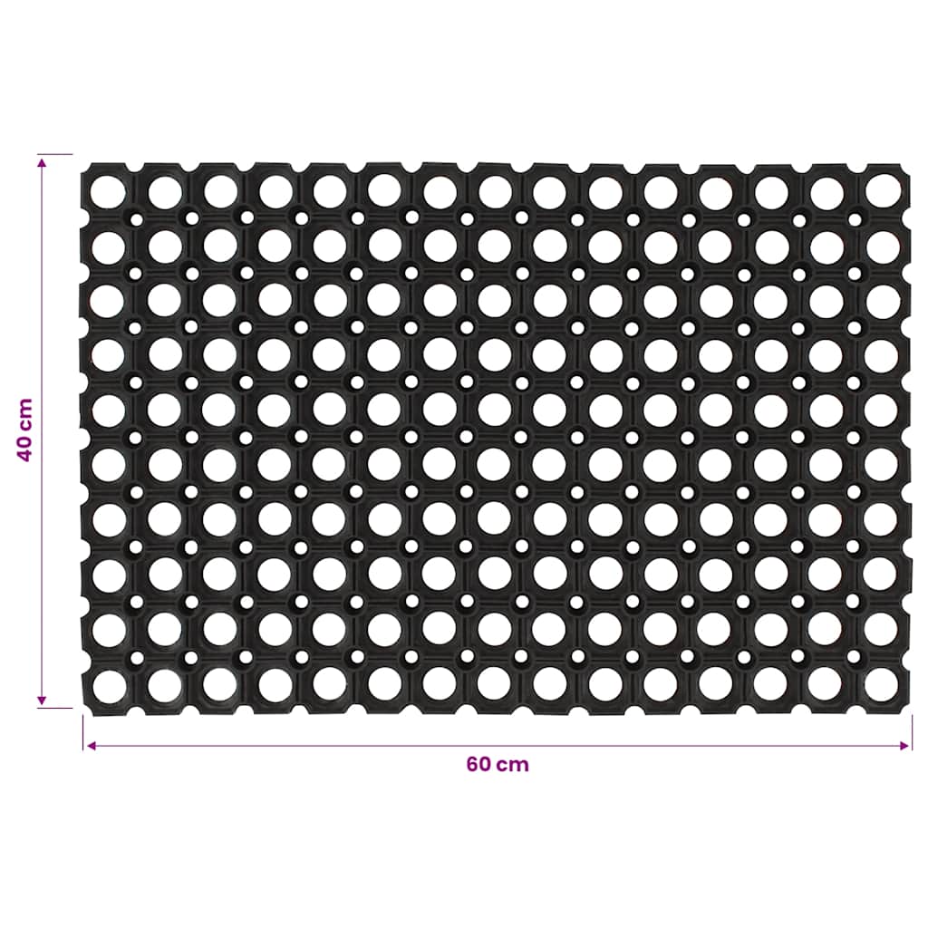 Deurmat rechthoekig 40x60 cm rubber