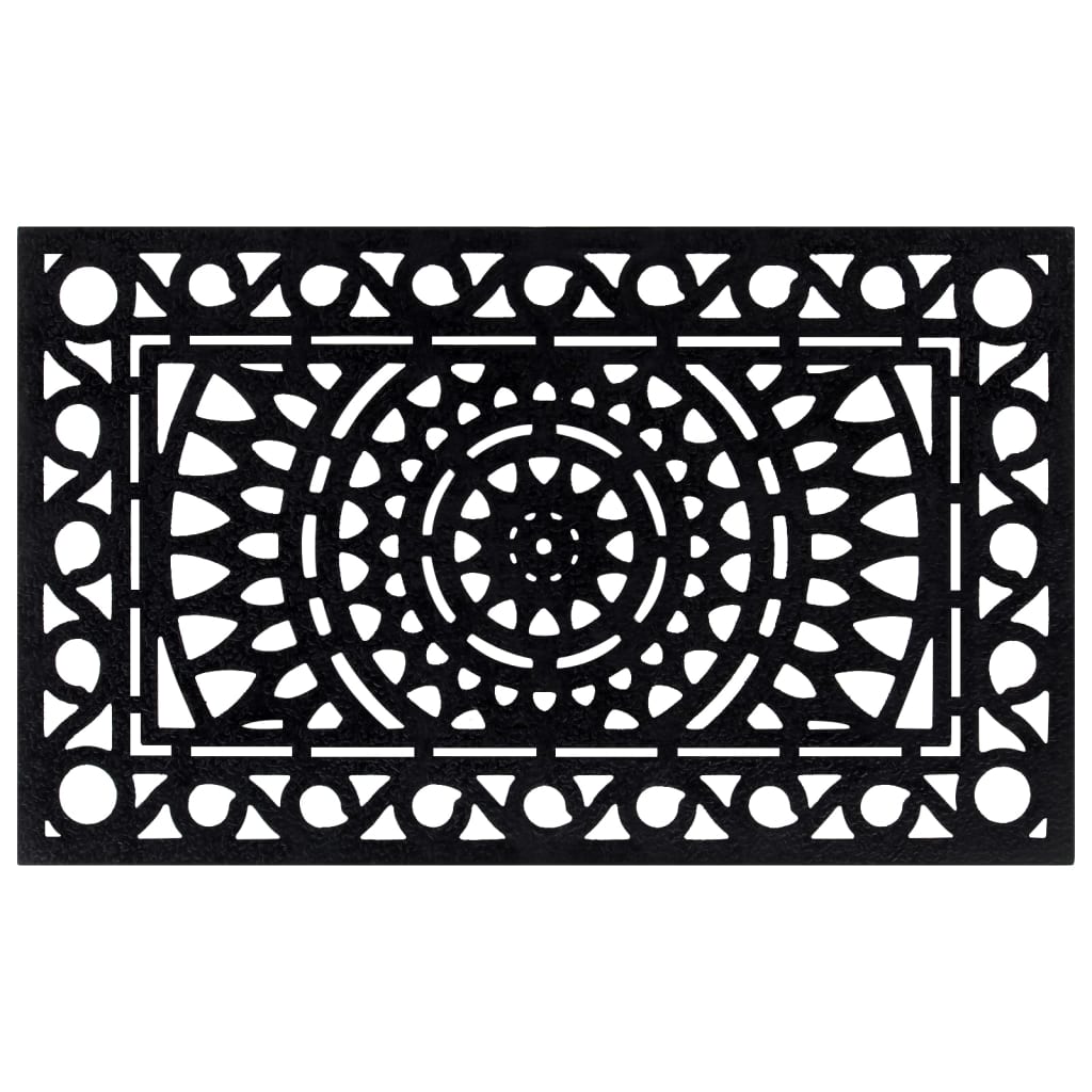Deurmat rechthoekig 45x75 cm rubber