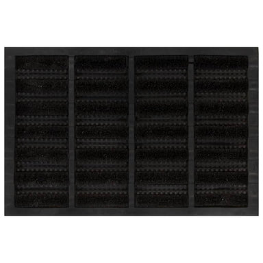 Deurmat rechthoekig 40x60 cm rubber en kokosvezel