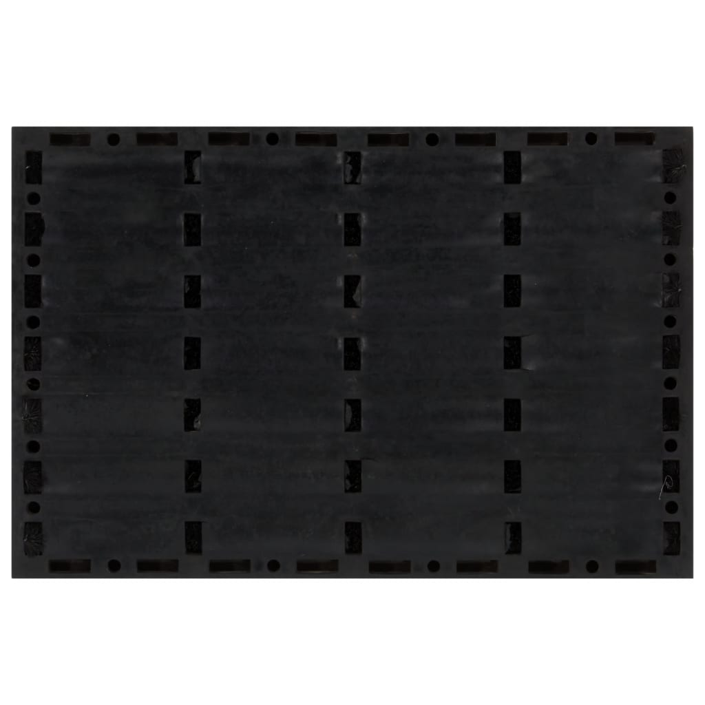 Deurmat rechthoekig 40x60 cm rubber en kokosvezel