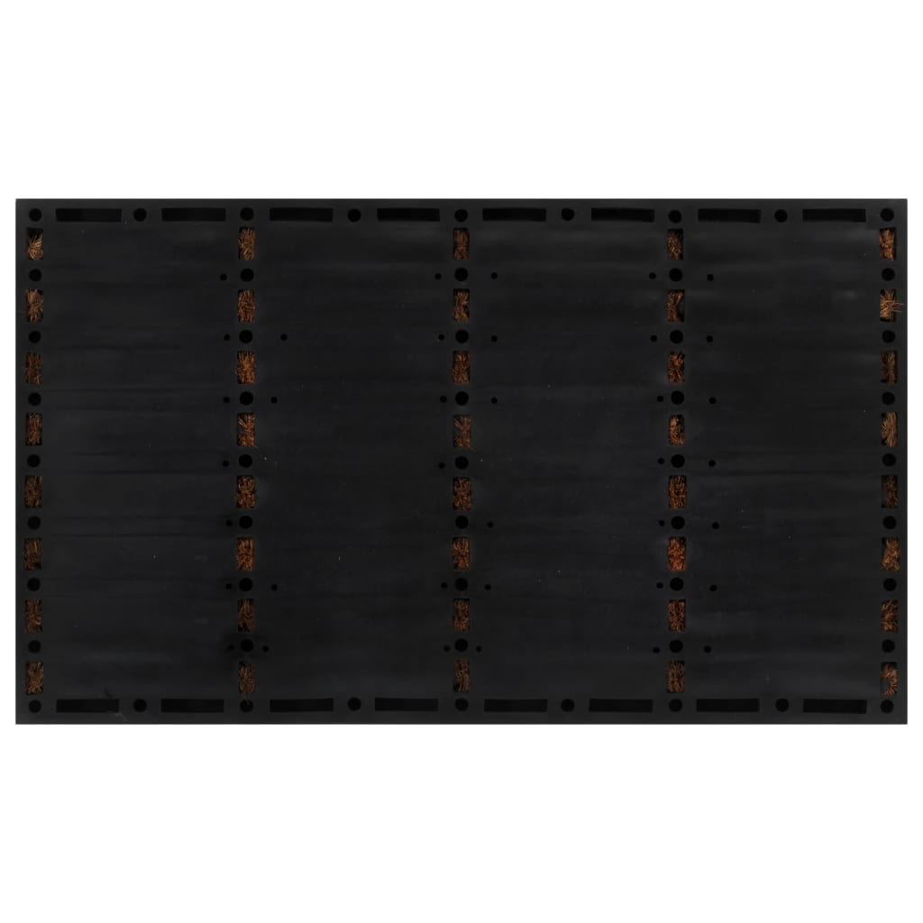 Deurmat rechthoekig 45x75 cm rubber en kokosvezel
