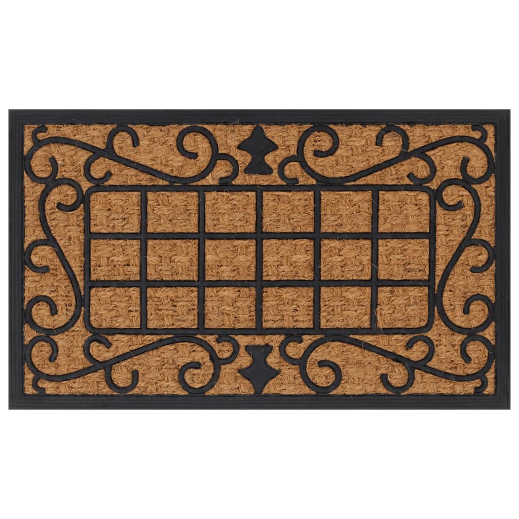 Deurmat rechthoekig 45x75 cm rubber en kokosvezel