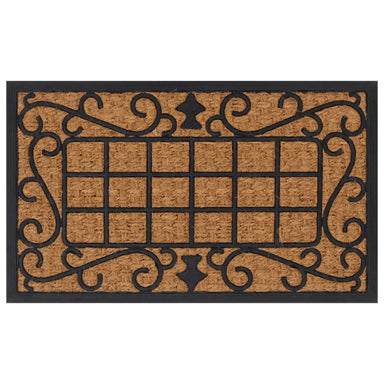 Deurmat rechthoekig 45x75 cm rubber en kokosvezel