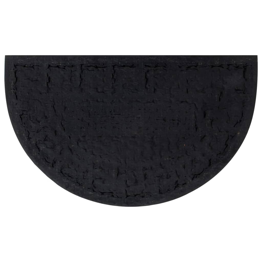 Deurmat halfrond 45x75 cm rubber en kokosvezel