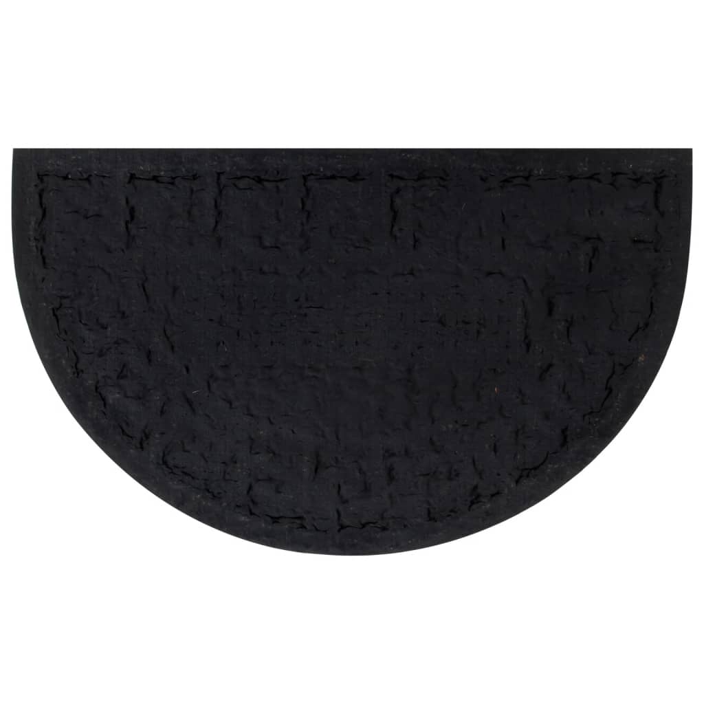 Deurmat halfrond 45x75 cm rubber en kokosvezel
