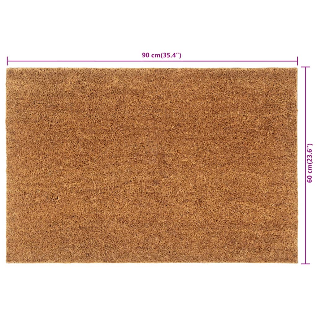 Deurmat 60x90 cm getufte kokosvezel naturel