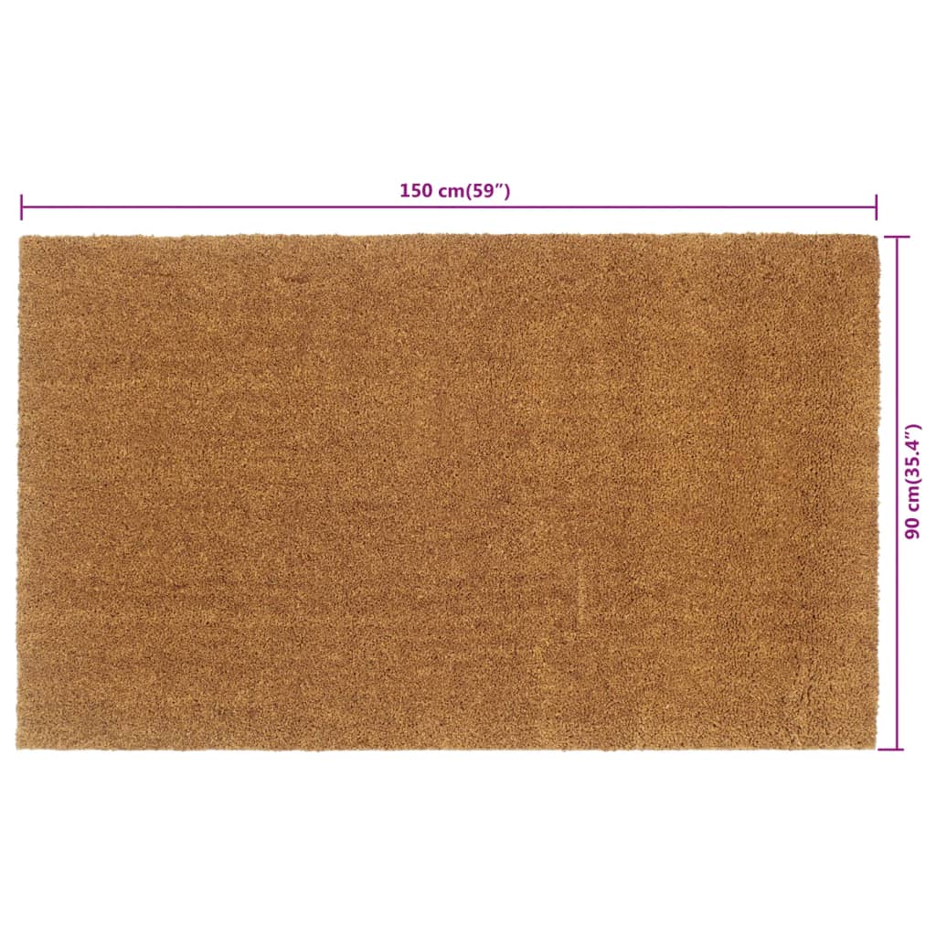 Deurmat 90x150 cm getufte kokosvezel naturel