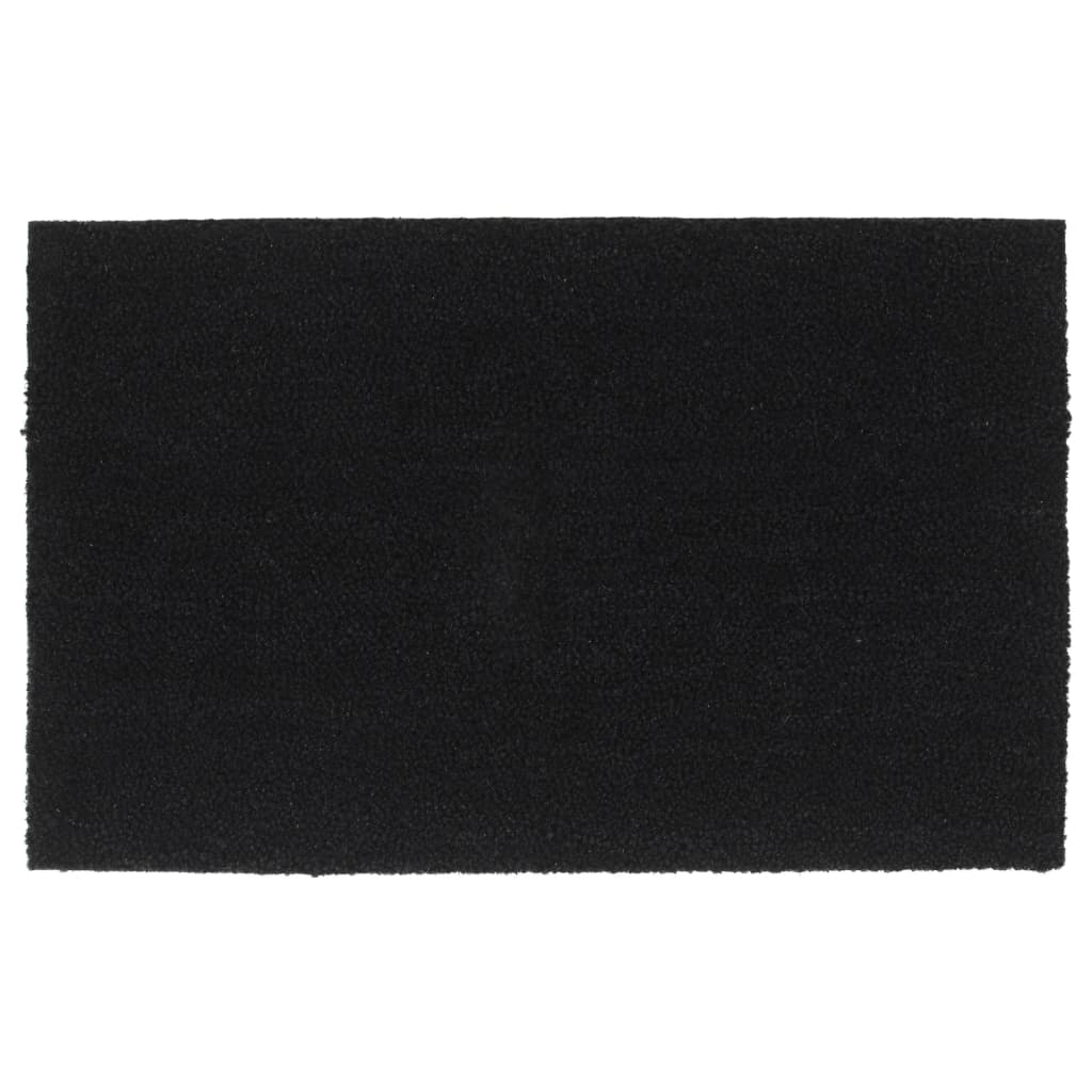 Deurmat 50x80 cm getufte kokosvezel zwart