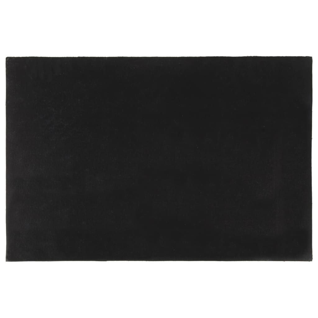 Deurmat 60x90 cm getufte kokosvezel zwart